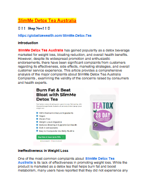 SlimMe Detox Tea Au
