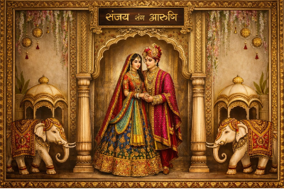 SANJAY & ARUSHI WEDDING INVIATION CARD