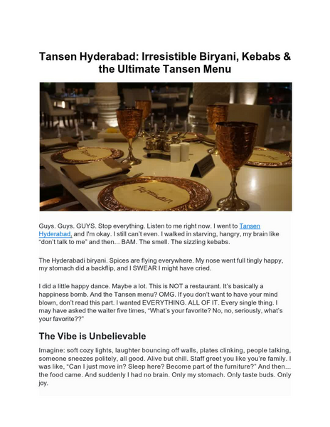 Tansen Hyderabad_ Irresistible Biryani, Kebabs & the Ultimate Tansen Menu.pdf
