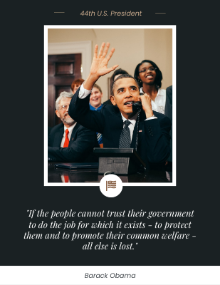 If the people cannot trust their government to do the job for which it exists - to protect them and to promote their common welfare - all else is lost.