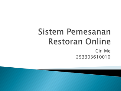 Sistem Pemesanan Restoran Online