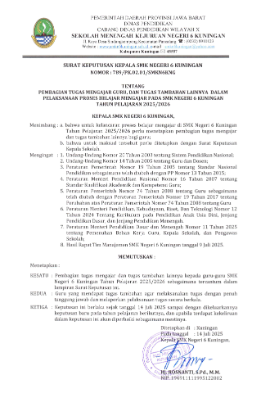 SK KEPALA SMK 6