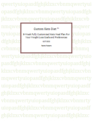 Custom Keto Diet™ PDF eBook Download by Rachel Roberts
