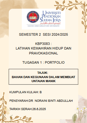 PORTFOLIO(KEGUNAAN DAN BAHAN UNTAIAN MANIK)