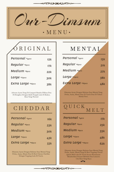 OUR MENU