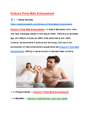 Endurox Prime Male Enhancement