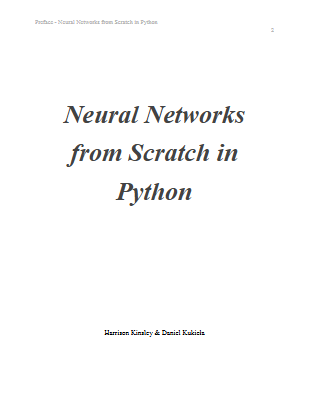 Neural Networks from Scratch in Python