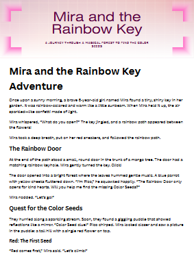 Mira and the Rainbow Key Adventure