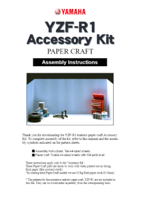 YZF-R1 Accessory Kit Assembly Instruction