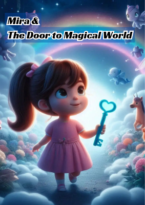 Mira was a curious girl who loved to read books about magical lands and talking animals. One morning, she found a sparkling blue key under her bed! (1) (1)