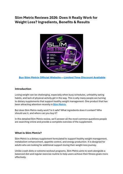 Slim Metrix Reviews 2026 Does It Really Work for Weight Loss.pdf