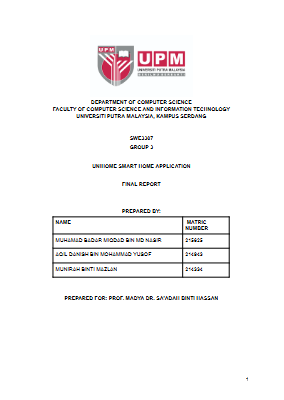 FINAL REPORT SWE3307 