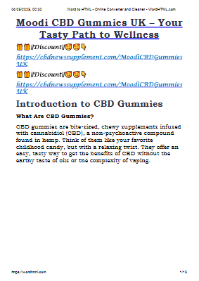 Moodi CBD Gummies UK